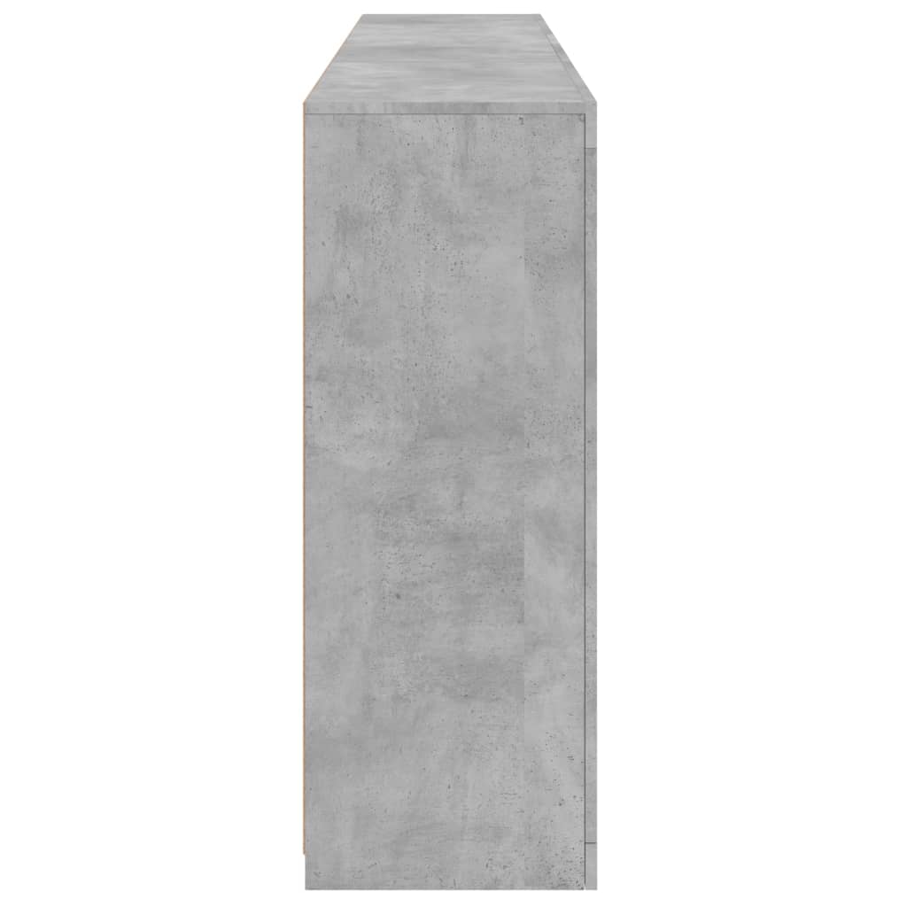 Příborník S Led Osvětlením Betonově Šedý 181,5 X 37 X 100 Cm
