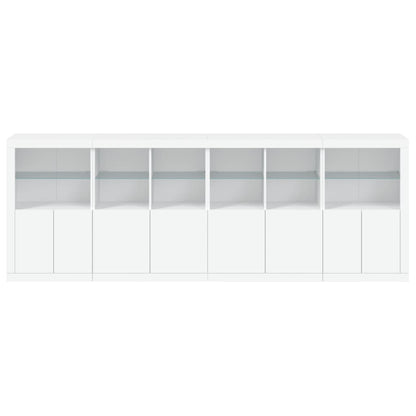 Příborník S Led Osvětlením Bílý 283 X 37 X 100 Cm