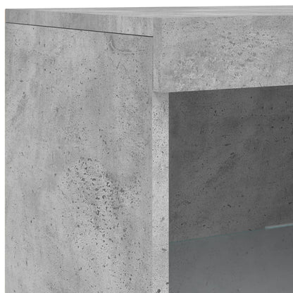 Příborník S Led Osvětlením Betonově Šedý 181,5 X 37 X 100 Cm
