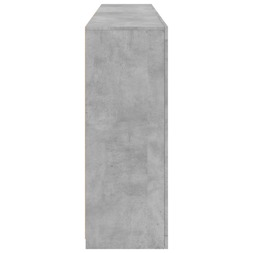 Příborník S Led Osvětlením Betonově Šedý 181,5 X 37 X 100 Cm