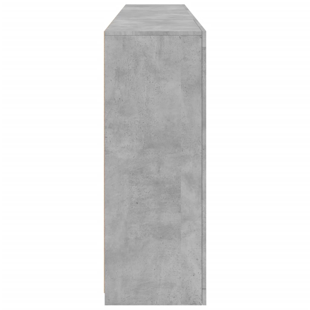 Příborník S Led Osvětlením Betonově Šedý 202 X 37 X 100 Cm