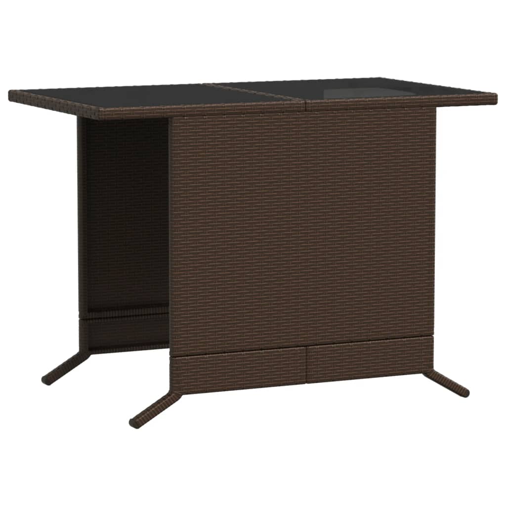 3Dílný Bistro Set S Poduškami Hnědý Polyratan