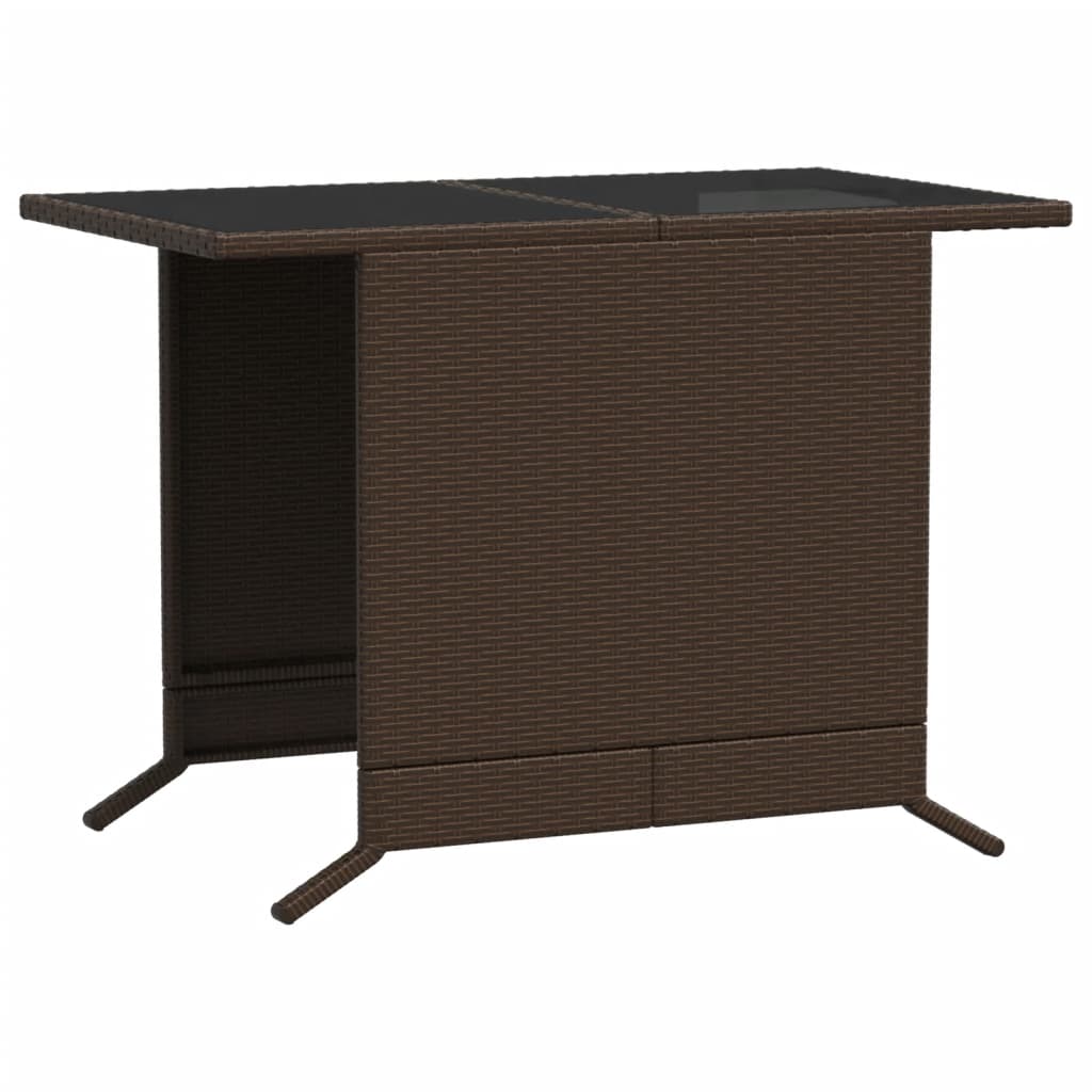 3Dílný Bistro Set S Poduškami Hnědý Polyratan