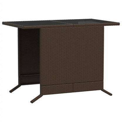 3Dílný Bistro Set S Poduškami Hnědý Polyratan