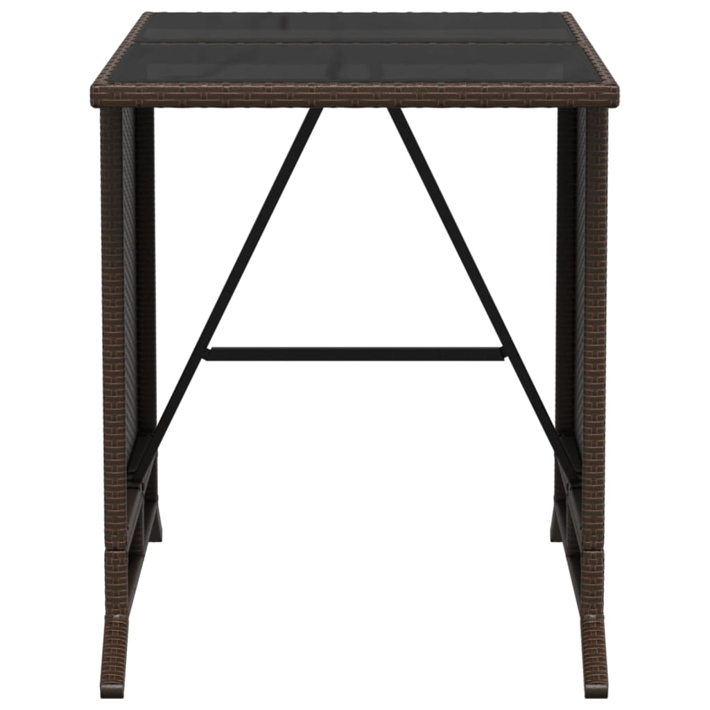 3Dílný Bistro Set S Poduškami Hnědý Polyratan