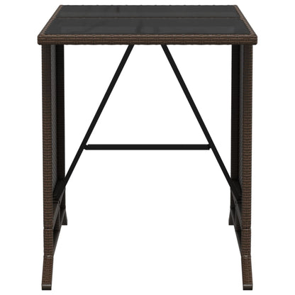 3Dílný Bistro Set S Poduškami Hnědý Polyratan