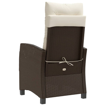 3Dílný Bistro Set S Poduškami Hnědý Polyratan