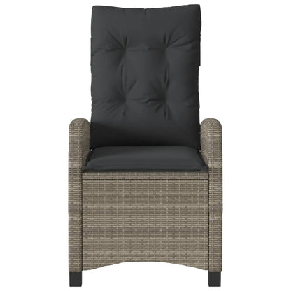 3Dílný Bistro Set S Poduškami Šedý Polyratan