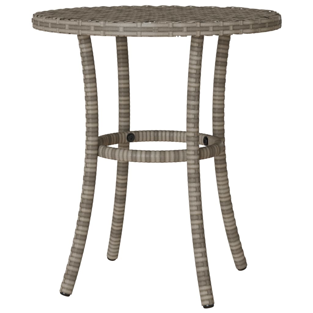 3Dílný Bistro Set S Poduškami Šedý Polyratan