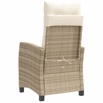 3Dílný Bistro Set S Poduškami Béžový Polyratan