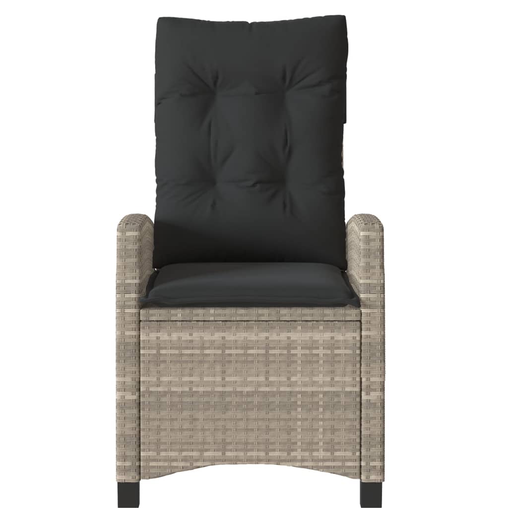 3Dílný Bistro Set S Poduškami Světle Šedý Polyratan
