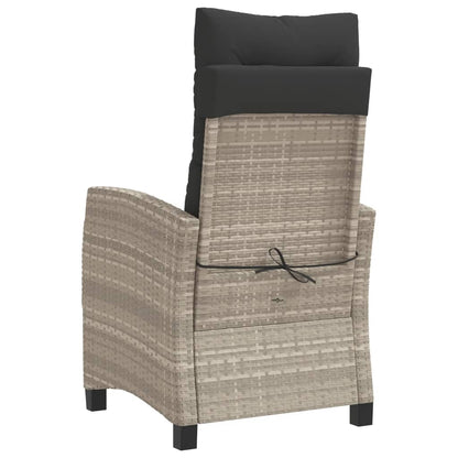 3Dílný Bistro Set S Poduškami Světle Šedý Polyratan
