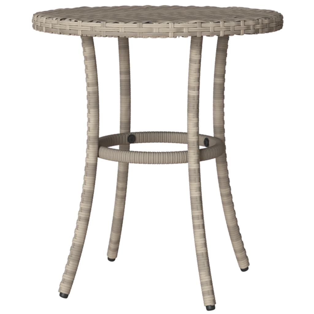 3Dílný Bistro Set S Poduškami Světle Šedý Polyratan