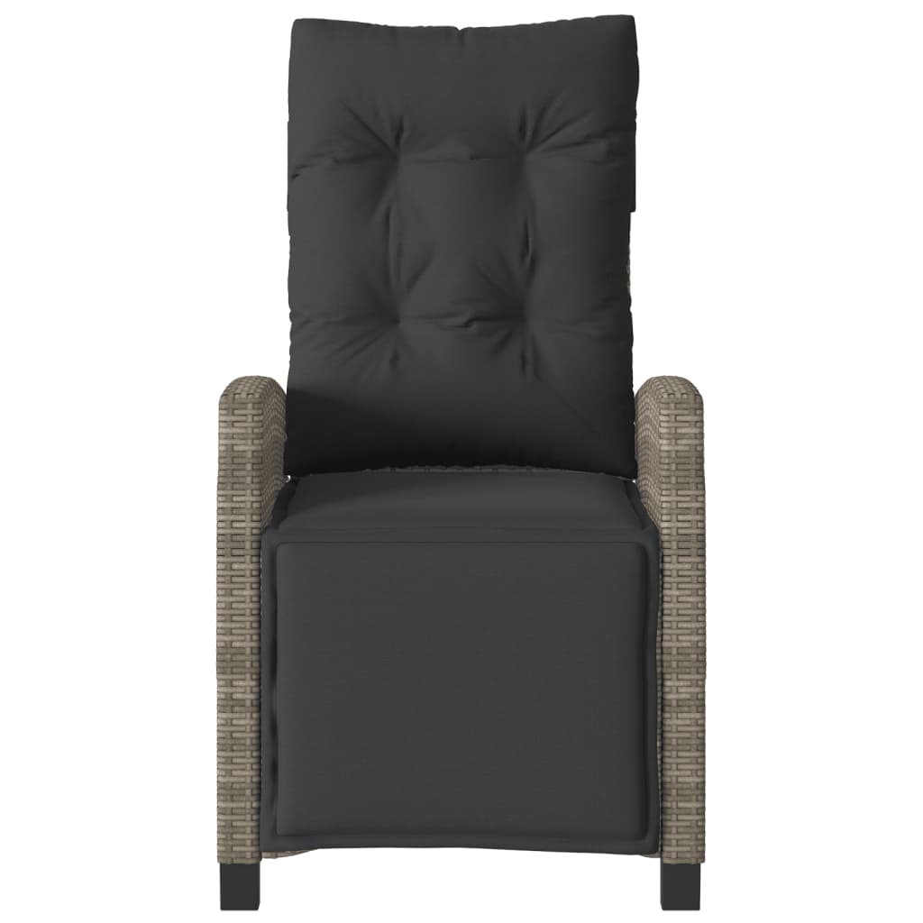 3Dílný Bistro Set S Poduškami Šedý Polyratan