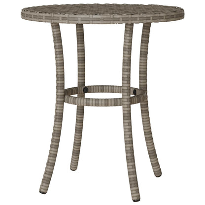 3Dílný Bistro Set S Poduškami Šedý Polyratan