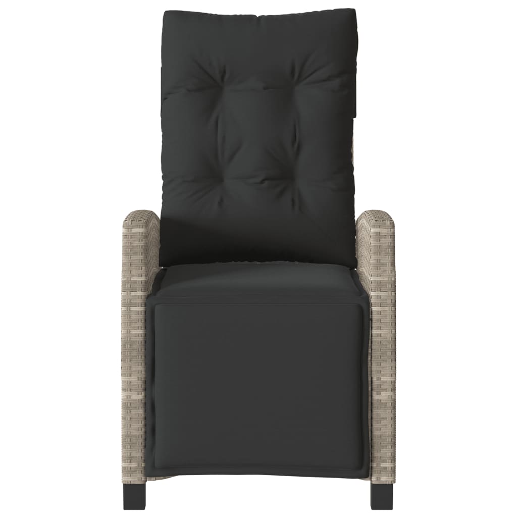 3Dílný Bistro Set S Poduškami Světle Šedý Polyratan