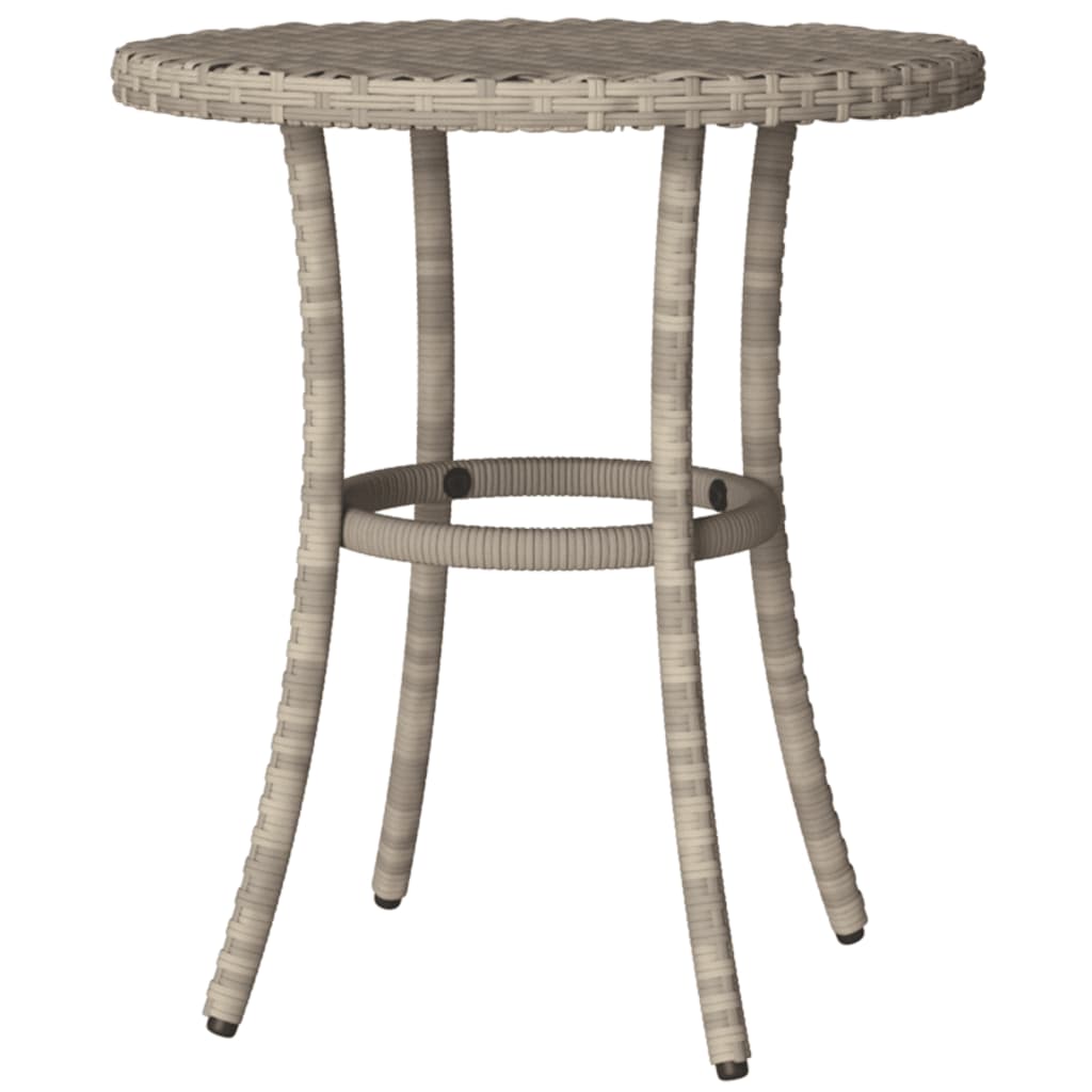 3Dílný Bistro Set S Poduškami Světle Šedý Polyratan