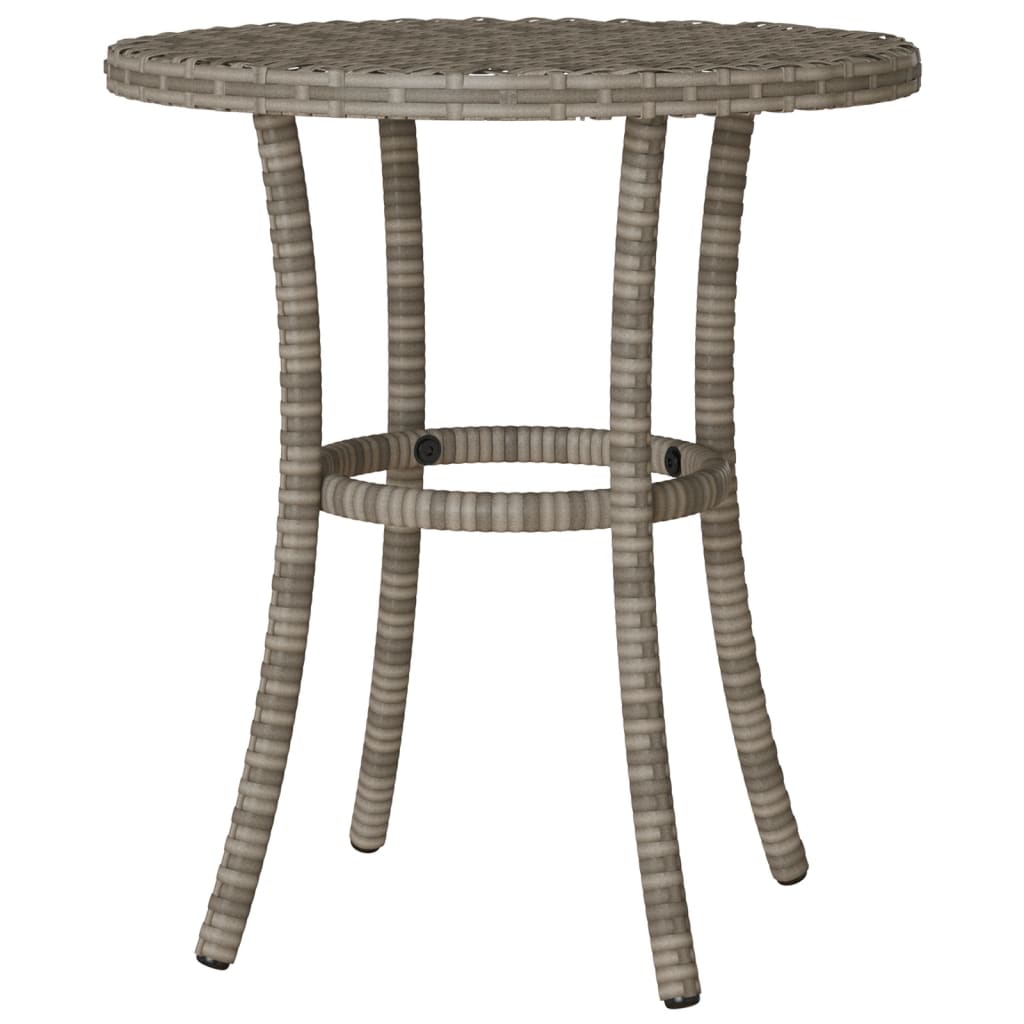 3Dílný Bistro Set S Poduškami Šedý Polyratan