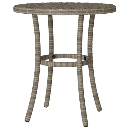 3Dílný Bistro Set S Poduškami Šedý Polyratan