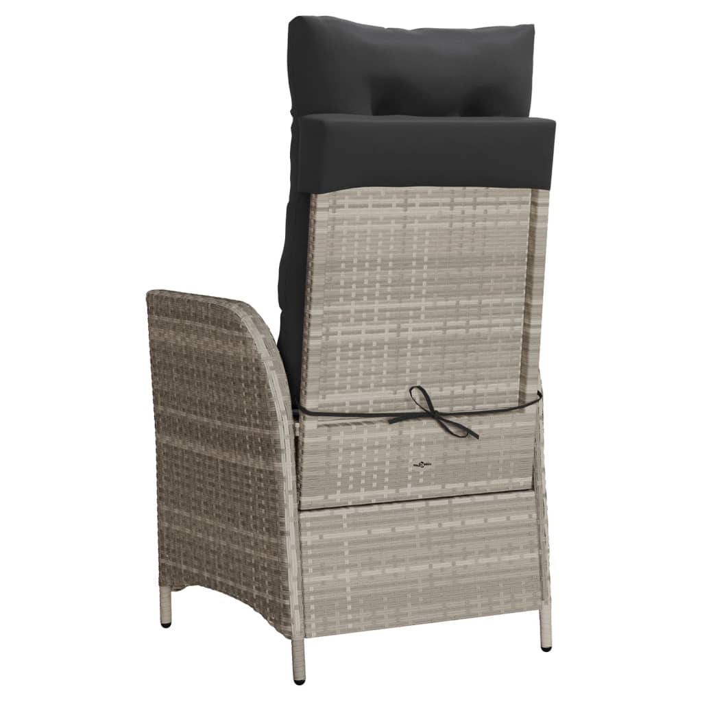 3Dílný Bistro Set S Poduškami Světle Šedý Polyratan
