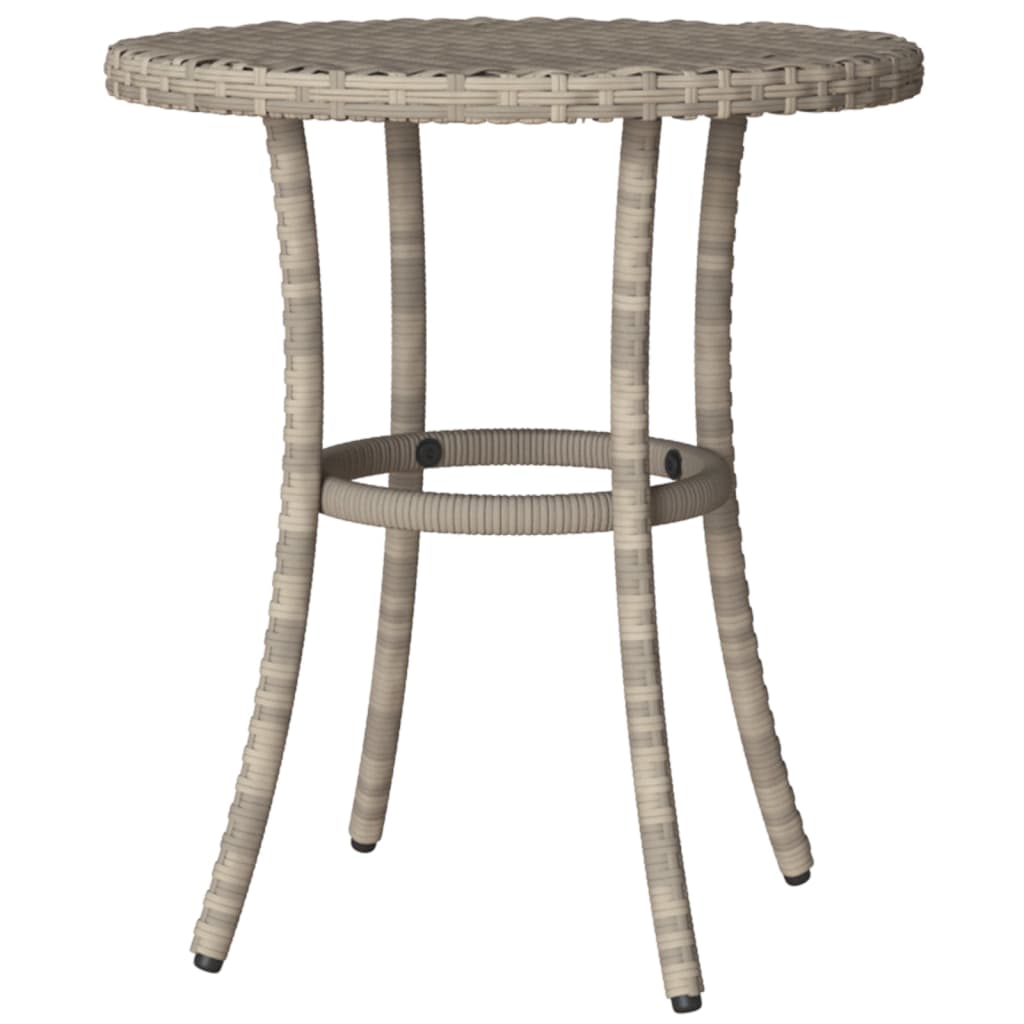 3Dílný Bistro Set S Poduškami Světle Šedý Polyratan