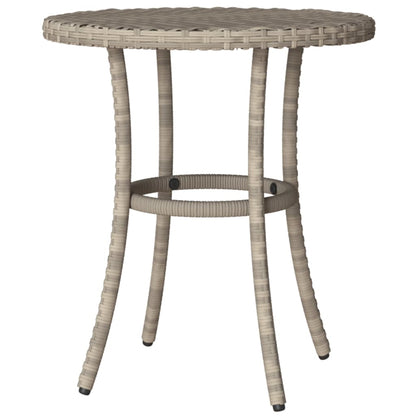 3Dílný Bistro Set S Poduškami Světle Šedý Polyratan