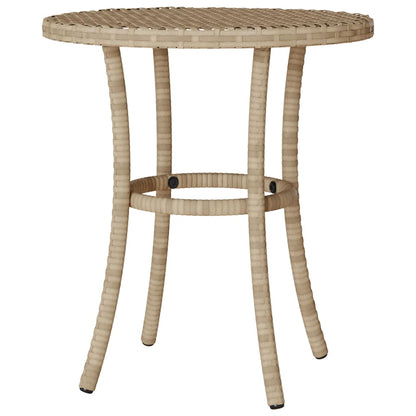 3Dílný Bistro Set S Poduškami Béžový Polyratan