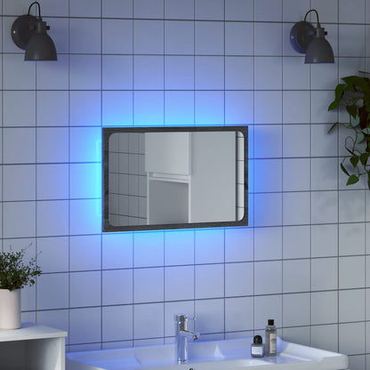 Led Koupelnové Zrcadlo Černé Vysoký Lesk 60X8,5X37 Cm Akrylové