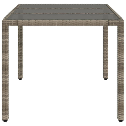Zahradní Stůl Se Skleněnou Deskou Šedý 150X90X75 Cm Polyratan
