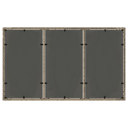 Zahradní Stůl Se Skleněnou Deskou Šedý 150X90X75 Cm Polyratan