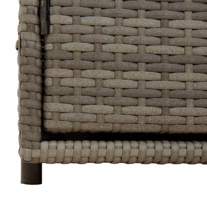 Zahradní Úložná Skříň Šedá 110 X 55 X 60,5 Cm Polyratan