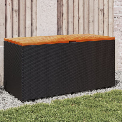 Zahradní Úložný Box Béžový Polyratan A Akácie