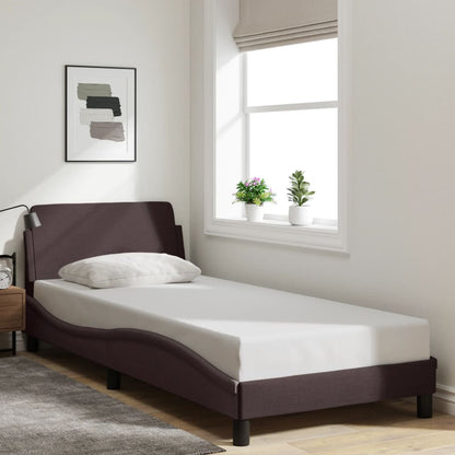 Rám Postele Dover Tmavě Hnědá 80 X 200 Cm Textil