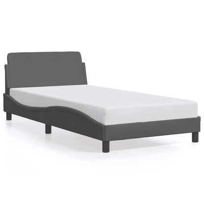 Rám Postele Dover Tmavě Šedý 100 X 203 Cm Textil