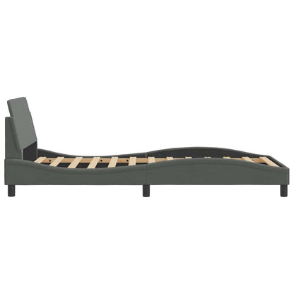 Rám Postele Dover Tmavě Šedý 100 X 203 Cm Textil