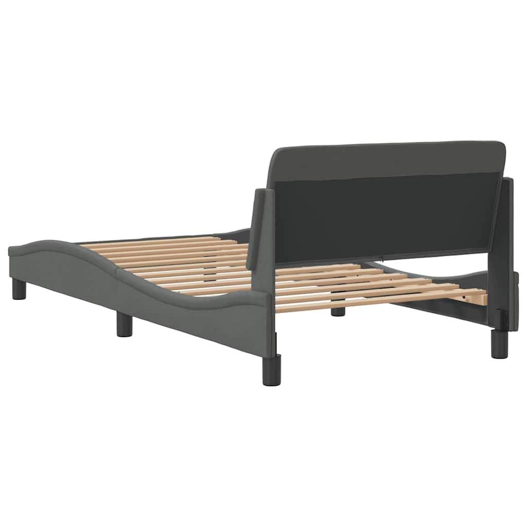 Rám Postele Dover Tmavě Šedý 100 X 203 Cm Textil
