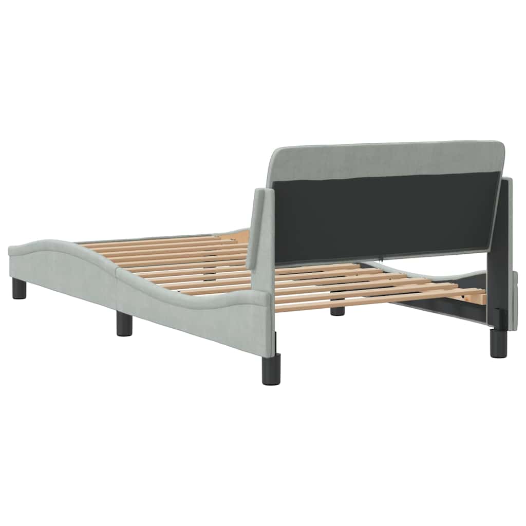 Rám Postele Dover Světle Šedý 100 X 203 Cm Samet