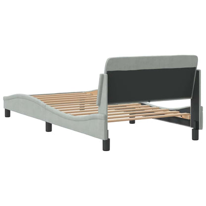 Rám Postele Dover Světle Šedý 100 X 203 Cm Samet