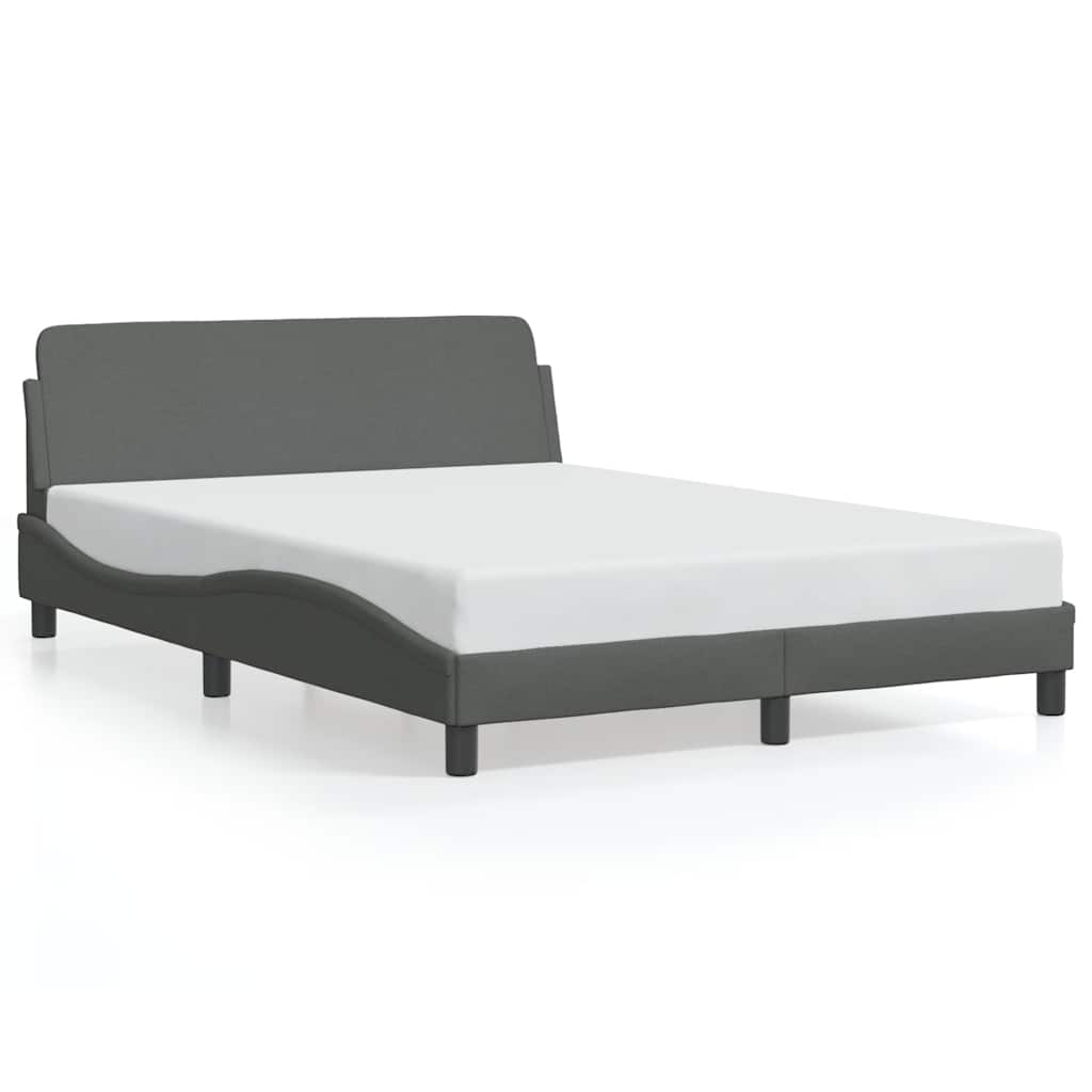 Rám Postele Dover Tmavě Šedý 137 X 190 Cm Textil