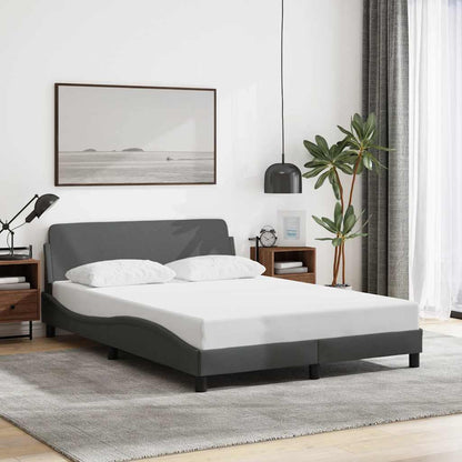 Rám Postele Dover Tmavě Šedý 137 X 190 Cm Textil