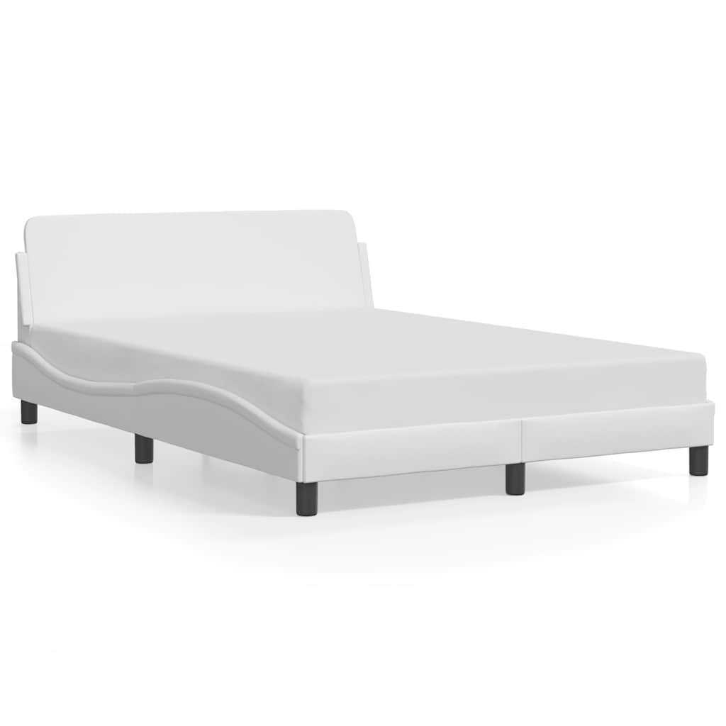 Rám Postele Dover Bílý 137 X 190 Cm Umělá Kůže