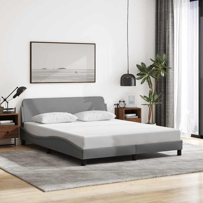 Rám Postele Dover Světle Šedý 152 X 203 Cm Textil