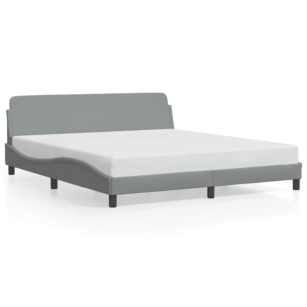 Rám Postele Dover Světle Šedý 183 X 213 Cm Textil