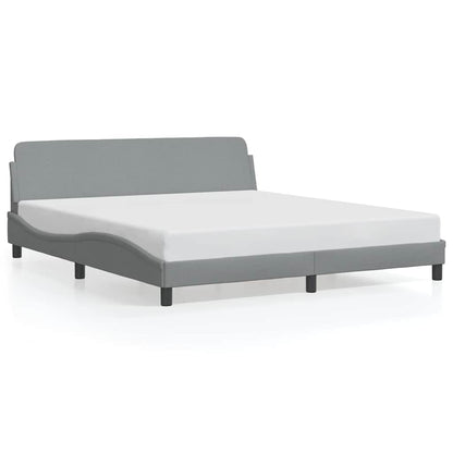 Rám Postele Dover Světle Šedý 183 X 213 Cm Textil