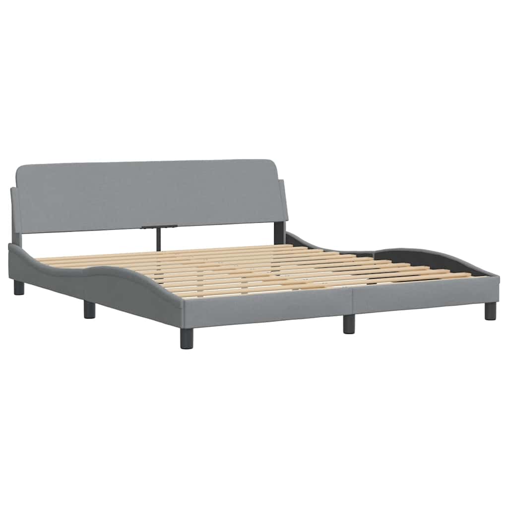 Rám Postele Dover Světle Šedý 183 X 213 Cm Textil