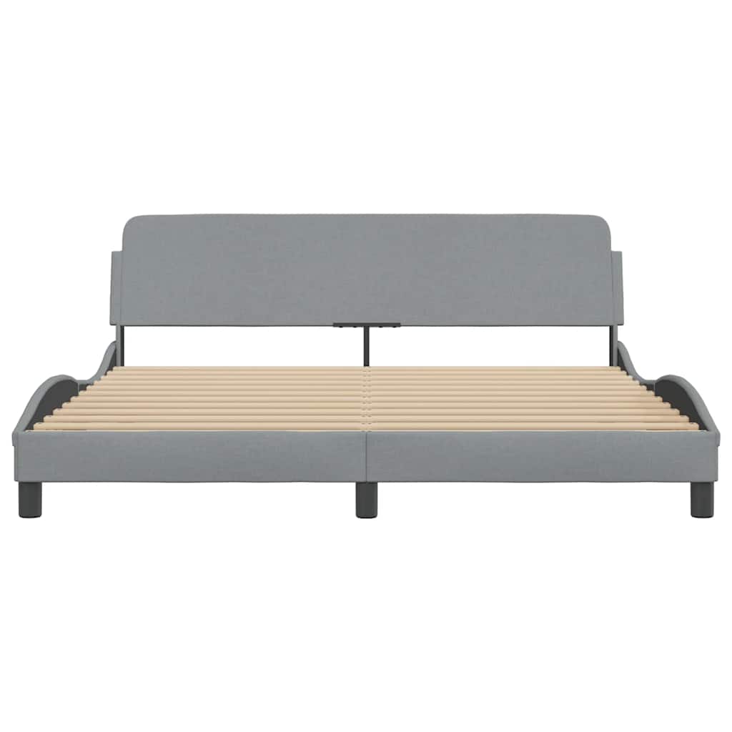 Rám Postele Dover Světle Šedý 183 X 213 Cm Textil