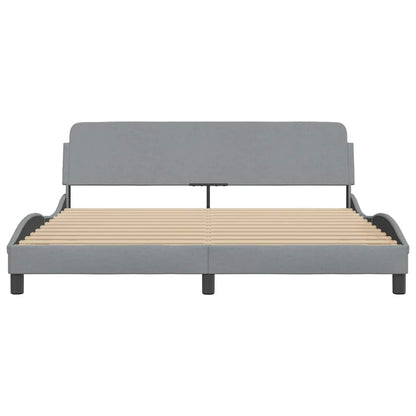 Rám Postele Dover Světle Šedý 183 X 213 Cm Textil