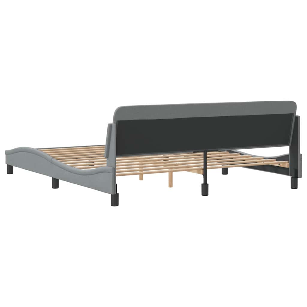 Rám Postele Dover Světle Šedý 183 X 213 Cm Textil