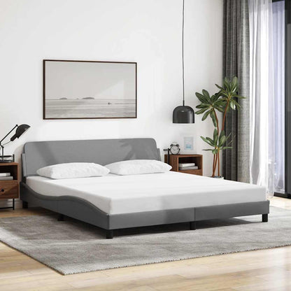 Rám Postele Dover Světle Šedý 183 X 213 Cm Textil
