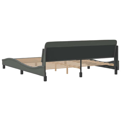 Rám Postele Dover Tmavě Šedý 183 X 213 Cm Textil